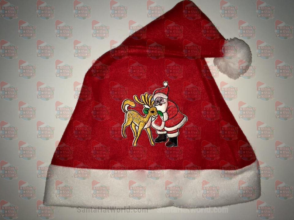 Santa and Reindeer Santa Hat