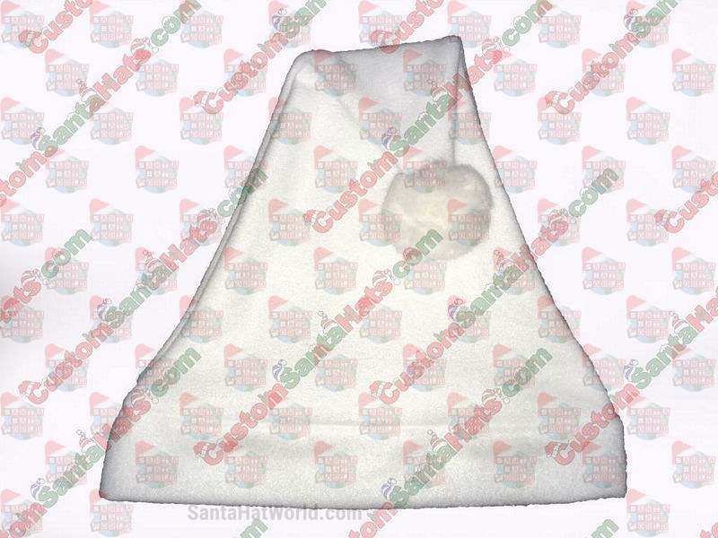 All White Fleece Santa Hat