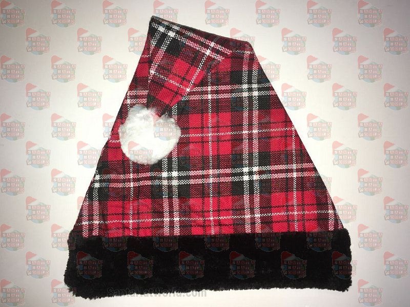 Plaid Santa Hat