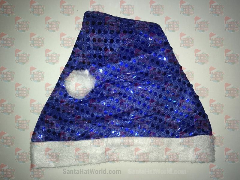 Dark Blue Santa Hat Sequin