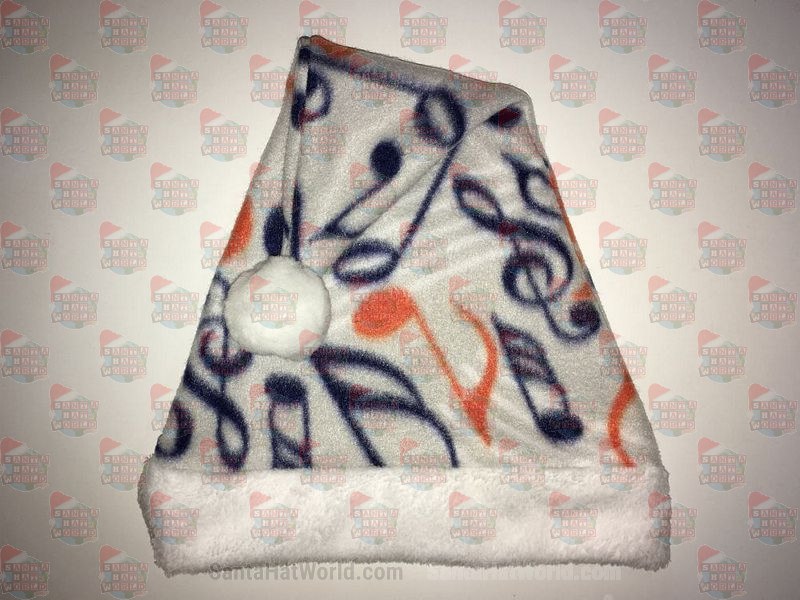 Music White Santa Hat Fleece