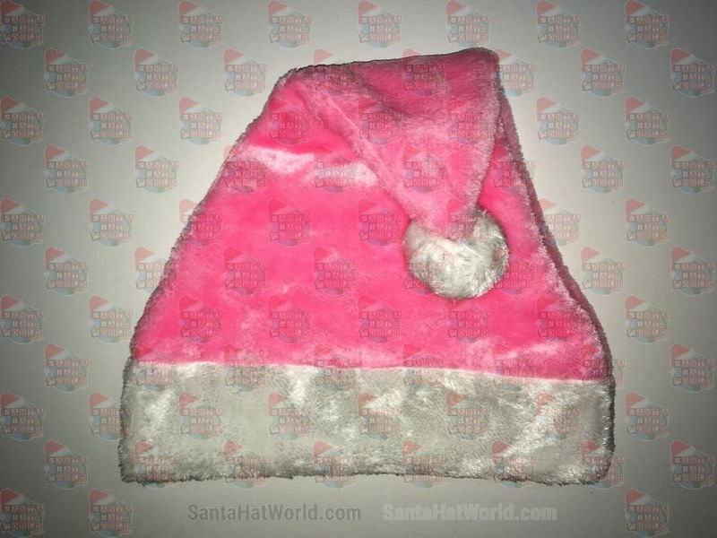 Pink Plush Santa Hat