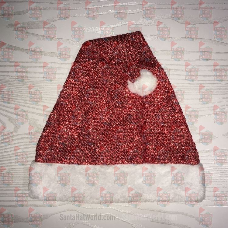 Red Sparkle Santa Hat