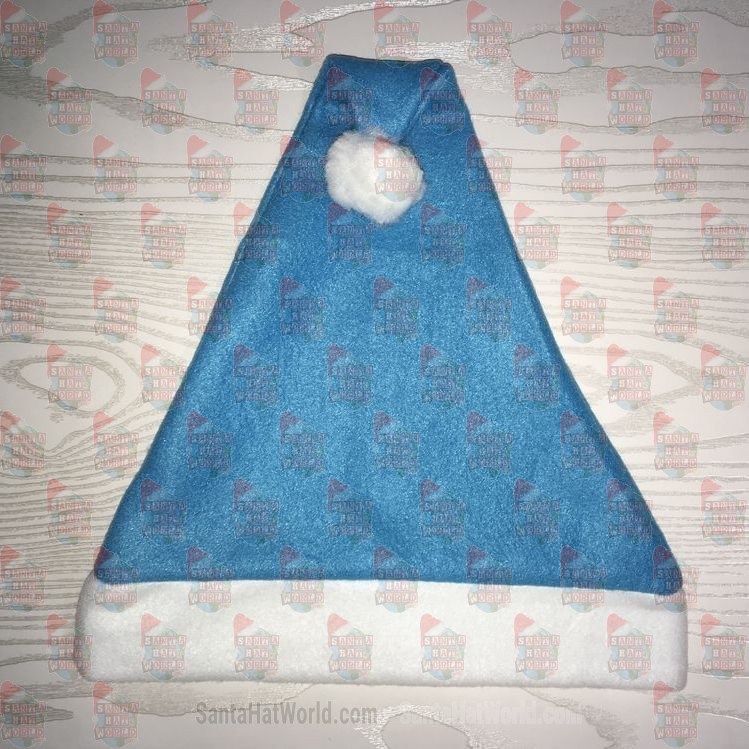 Fleece Light Blue Santa Hat SSF