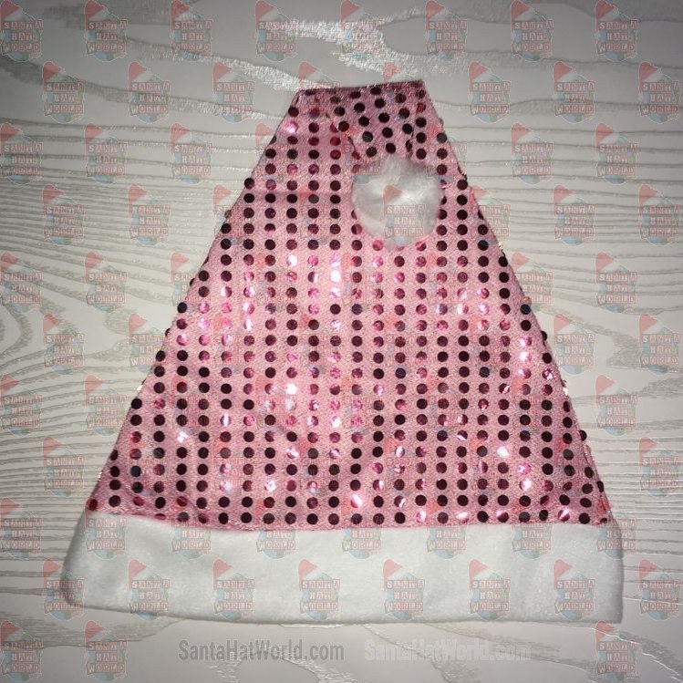 Pink Sequin Santa Hat