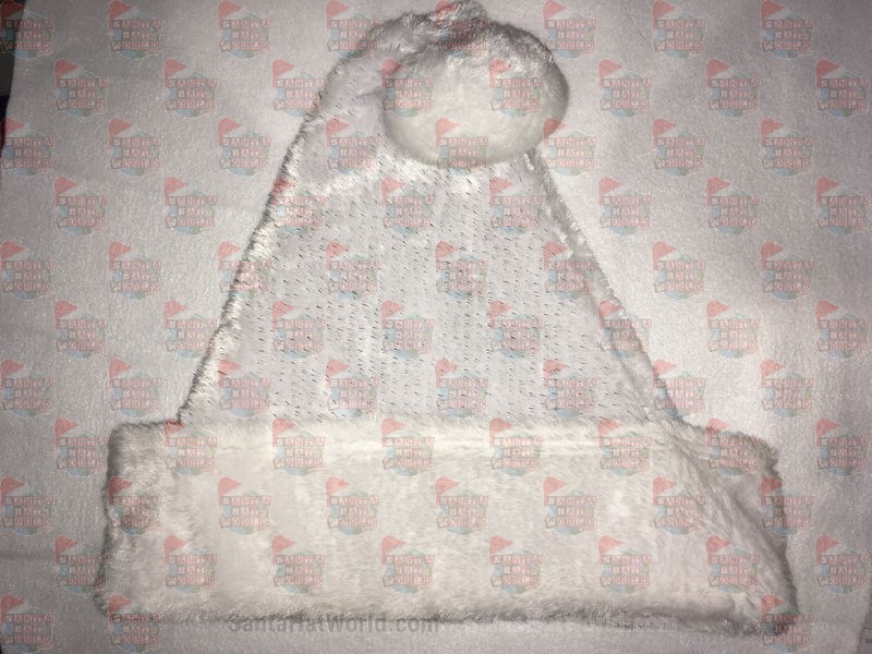 All White Santa Hat