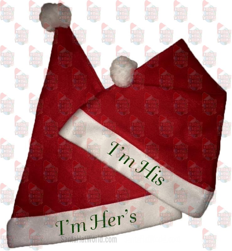 I'm Hers & I'm His Santa Hat Combo