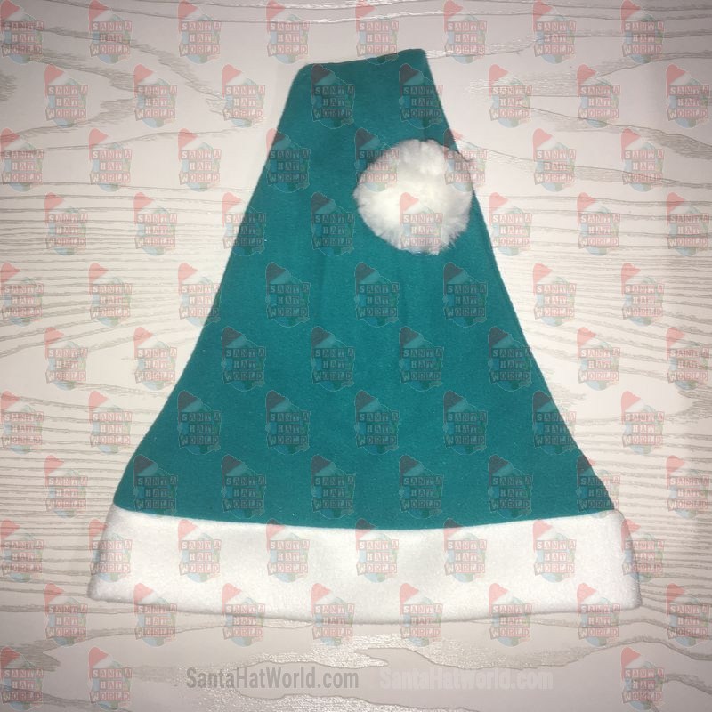 Caribe Ocean Teal Santa Hat