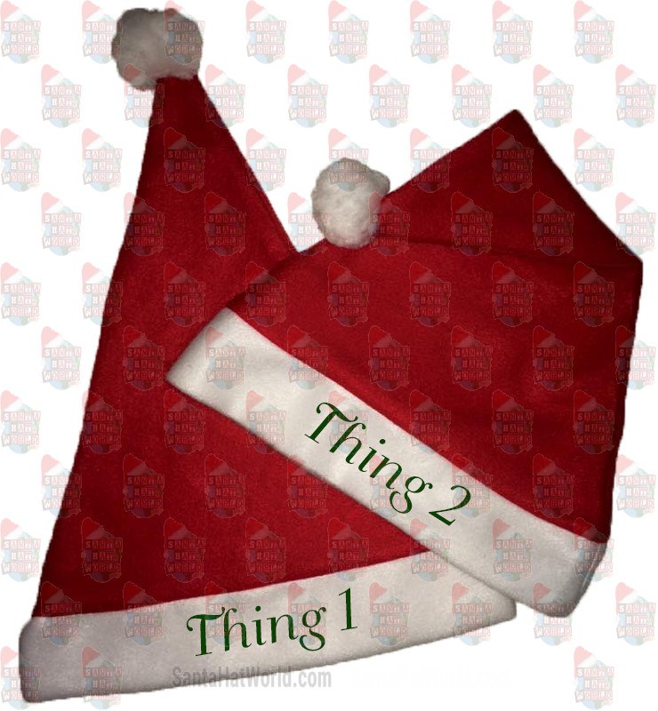 Thing 1 & Thing 2 Santa Hat Combo