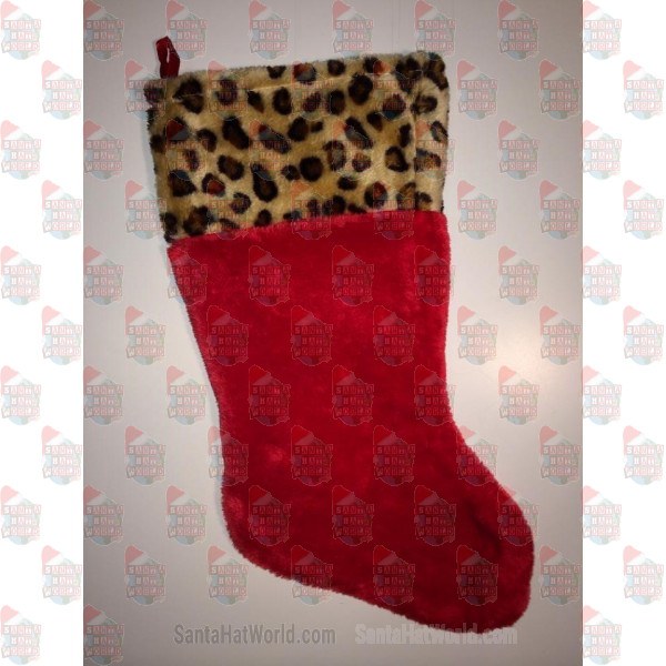 Cheetah Red Stocking