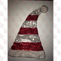 Red & White Sequin Santa Hat