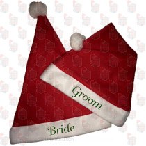 Bride & Groom Santa Hat Combo