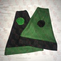 Dark Green and Black Santa Hat