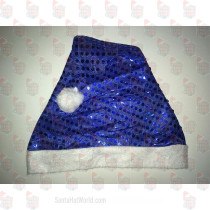 Dark Blue Santa Hat Sequin