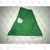 Fleece Green Santa Hat