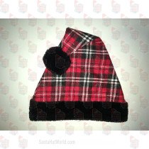 Red & Black Plaid Santa Hat