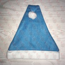 Fleece Light Blue Santa Hat SSF