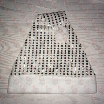 Silver Sequin Santa Hat