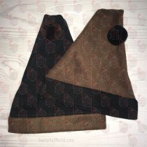 Brown and Black Santa Hat
