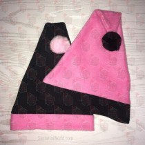 Pink and Black Santa Hat