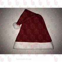 Fleece Maroon Santa Hat