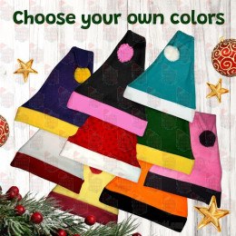 Choose Your Colors Fleece Santa Hat