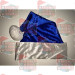 Metallic Blue Fleece Santa Hat
