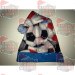Fleece Soccer Blue Santa Hat