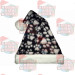 Black Dog Paws Santa Hat