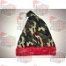 Camo Santa Hat Red Plush Brim