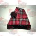 Red & Black Plaid Santa Hat