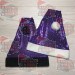 Shiny Grid Purple Santa Hat