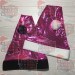 Shiny Grid Pink Santa Hat
