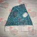 Turquoise Sparkle Santa Hat Plush Brim