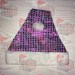 Purple Sequin Santa Hat Plush Brim