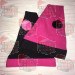 Medium Pink and Black Santa Hat